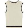 Kids Oversized Cable Knit Sweater Vest, Cream - Mixed Apparel Set - 5