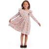 Kids Oatmeal Heather Printed Jersey Dress, Floral Hearts - Dresses - 3