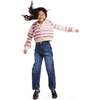 Kids Oatmeal/Purple Ombre Stripe Cardigan - Cardigans - 6