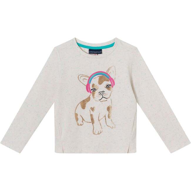 Kids Long Sleeve Neon Neps Tee, Fun Dog