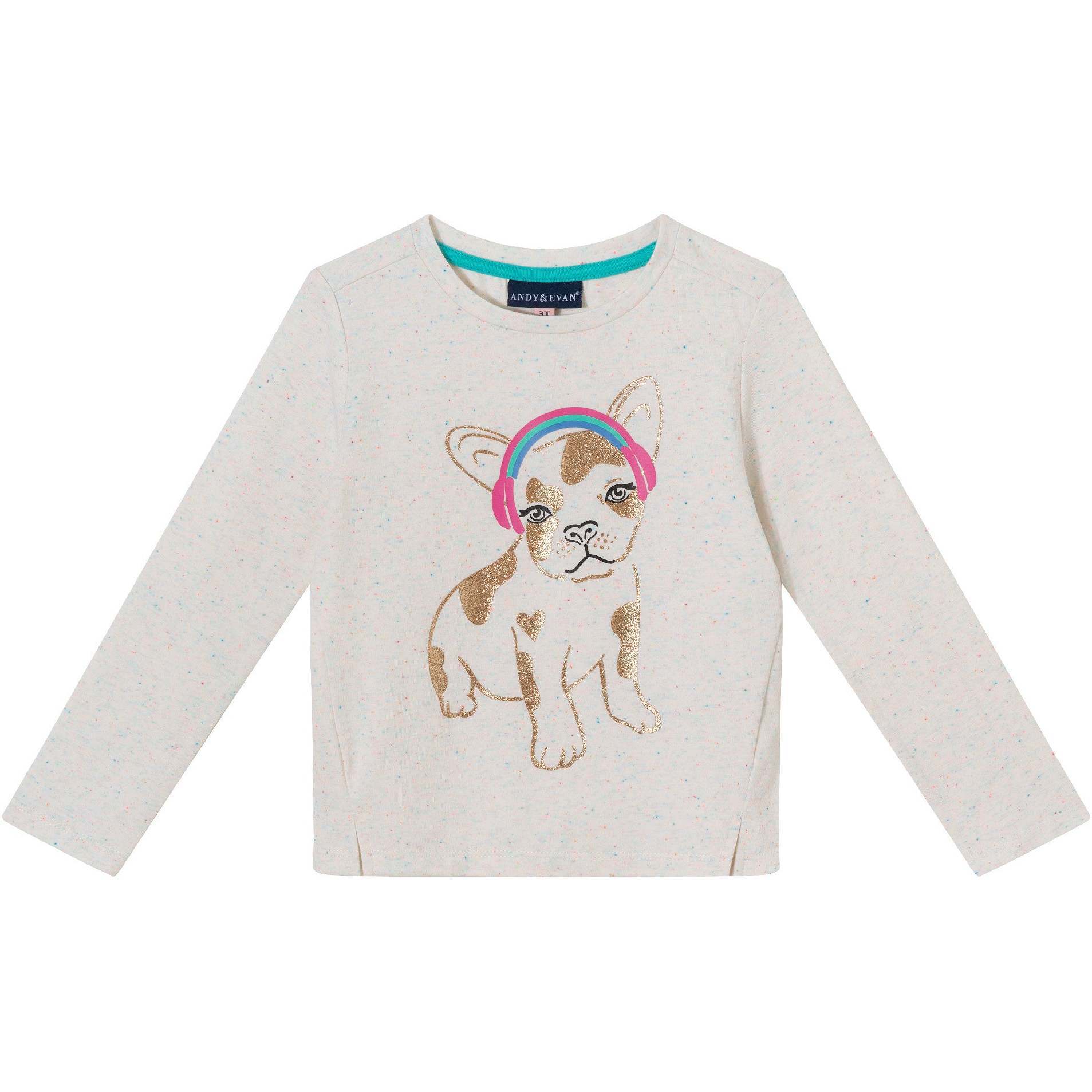 Kids Long Sleeve Neon Neps Tee, Fun Dog - T-Shirts - 1