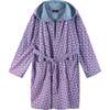 Kids Lounging Robe, Checkered Flower & Smiles - Robes - 1 - thumbnail