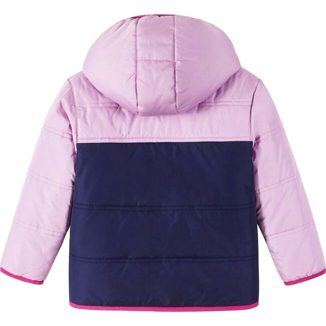 Kids Girls Colorblock Sherpa Jacket, Pink & Purple - Fleece & Sherpa Jackets - 4