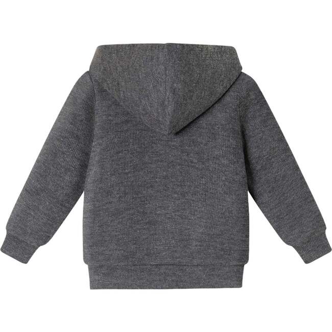 Kids Hooded Cardigan & Cord Set, Dark Grey - Sweaters - 5