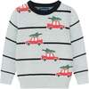 Kids Striped Sweater, Holiday Cars - Sweaters - 1 - thumbnail