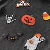 Kids Washed Hooded Sweater, Spooky Patches - Sweaters - 6