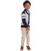 Kids Shawl Cardigan & Pant Set, Navy Heather Grey - Mixed Apparel Set - 3