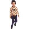 Kids Thankful Dude Sweater, Checkered - Sweaters - 7