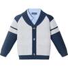 Kids Shawl Cardigan & Pant Set, Navy Heather Grey - Mixed Apparel Set - 7