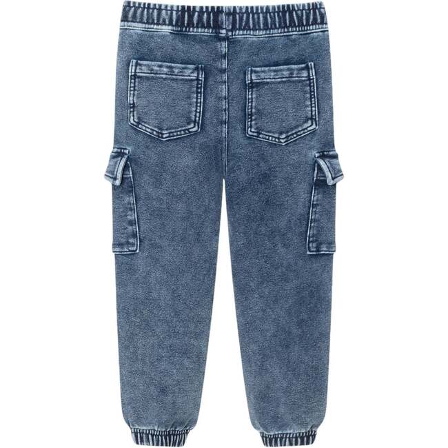 Kids French Terry Jogger, Faux Denim - Sweatpants - 4