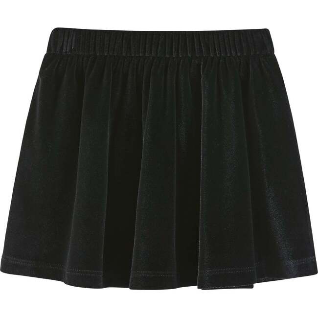 Kids Dark Green Rib Knit Tee & Skirt Set, Gold Holiday Details - Mixed Apparel Set - 6