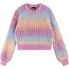 Kids Cropped Crewneck Sweater, Multicolor - Sweaters - 1 - thumbnail