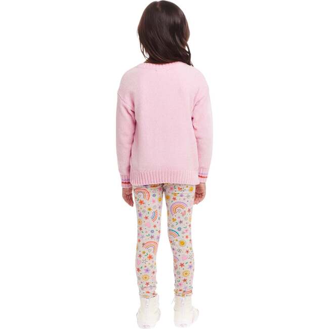 Kids Chenille Sweater & Printed Legging Set, Multicolor - Mixed Apparel Set - 3