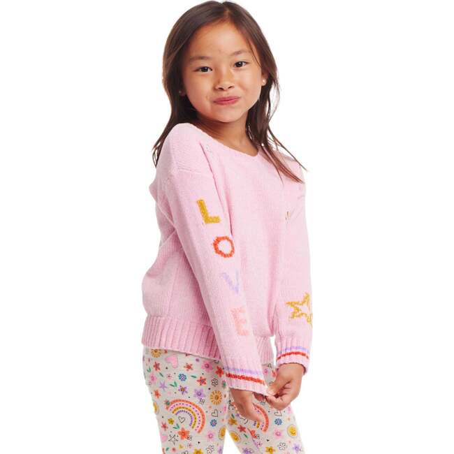 Kids Chenille Sweater & Printed Legging Set, Multicolor - Mixed Apparel Set - 4