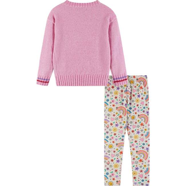 Kids Chenille Sweater & Printed Legging Set, Multicolor - Mixed Apparel Set - 5