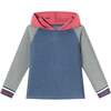 Kids Hooded Colorblocked Jersey Tee, Red Navy & Heater Grey - T-Shirts - 1 - thumbnail