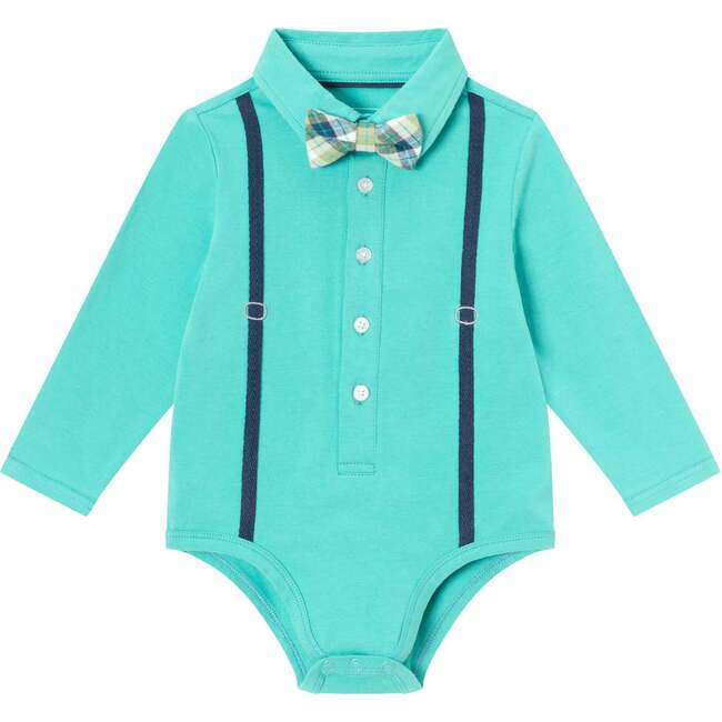 Infant Suspender ShirtzieÂ® & Pique Pant Set, Teal - Mixed Apparel Set - 6