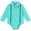 Infant Suspender ShirtzieÂ® & Pique Pant Set, Teal - Mixed Apparel Set - 6