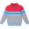 Kids Hooded Sweater & Jogger Set, Red Blue Stripes - Mixed Apparel Set - 6