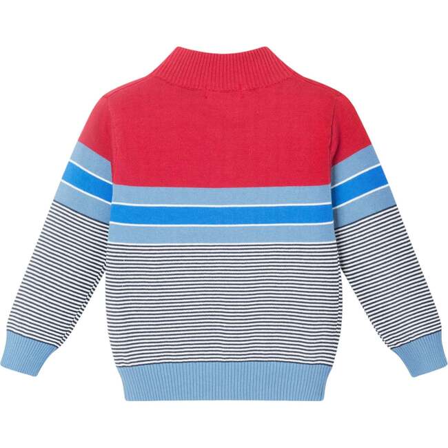 Kids Hooded Sweater & Jogger Set, Red Blue Stripes - Mixed Apparel Set - 7