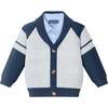 Infant Shawl Cardigan & Pant Set, Navy/Heather Grey - Mixed Apparel Set - 3