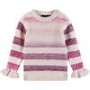 Infant Oatmeal/purple Ombre Striped Sweater & Legging Set - Mixed Apparel Set - 3