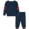 Infant Knit Henley Sweater & Pants Set, Navy - Mixed Apparel Set - 3