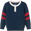 Infant Knit Henley Sweater & Pants Set, Navy - Mixed Apparel Set - 4
