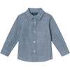 Infant Blue Chambray Buttodown w/ Bowtie, Navy Vest, & Pant Set - Suits & Separates - 4