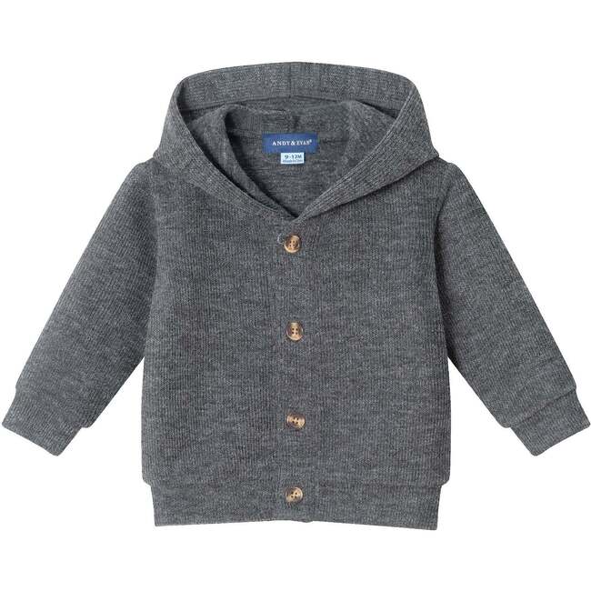 Infant 3-Piece Hooded Cardigan & Cord Set, Dark Grey - Mixed Apparel Set - 4