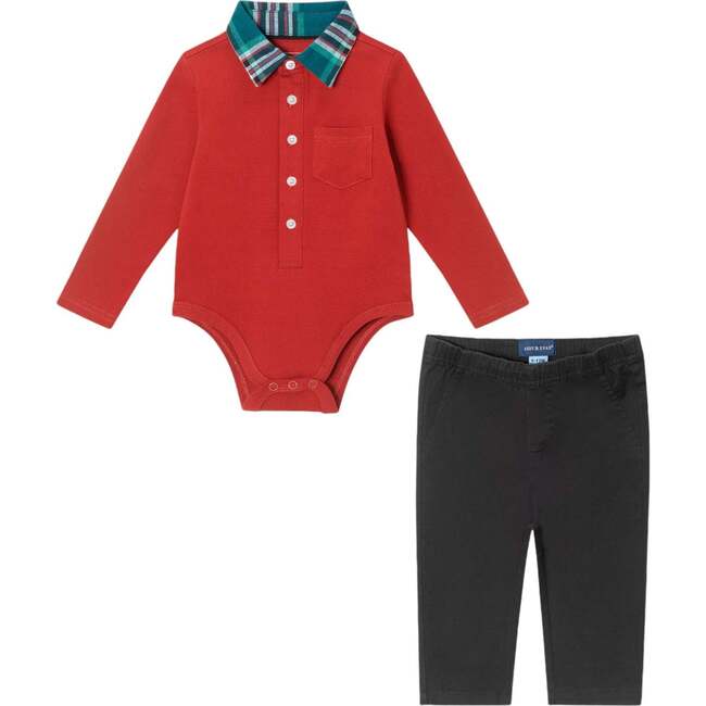 Infant 2-Piece Polo ShirtzieÂ® Set, Red Holiday - Mixed Apparel Set - 1