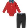 Infant 2-Piece Polo ShirtzieÂ® Set, Red Holiday - Mixed Apparel Set - 1 - thumbnail