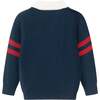 Infant 2-Piece Collared Sweater & Hybrid Pant, Navy & Cognac - Mixed Apparel Set - 4