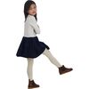 Girls Francesca Mini Striped Bateau Neck Dropwaist Dress, Navy - Dresses - 3