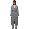 Alessi Doux Knit Duster Non-Closure Removable Belt Cardigan, Slate - Cardigans - 1 - thumbnail