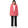 Women's Goldie Pluche™ Hooded Tiered Short Coat, Geranium - Coats - 1 - thumbnail