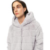 Women's Goldie Pluche™ Hooded Tiered Short Coat, Dove - Coats - 4