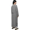 Alessi Doux Knit Duster Non-Closure Removable Belt Cardigan, Slate - Cardigans - 3