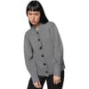 Anderson Doux Knit Ribbed Curved Sleeve Cardigan, Slate - Cardigans - 4