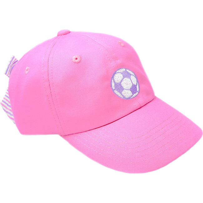 Soccer Bow Baseball Hat, Magenta