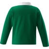 Leaf Embroidered Contrast Collar Rugby Polo Shirt, Green - Polo Shirts - 2