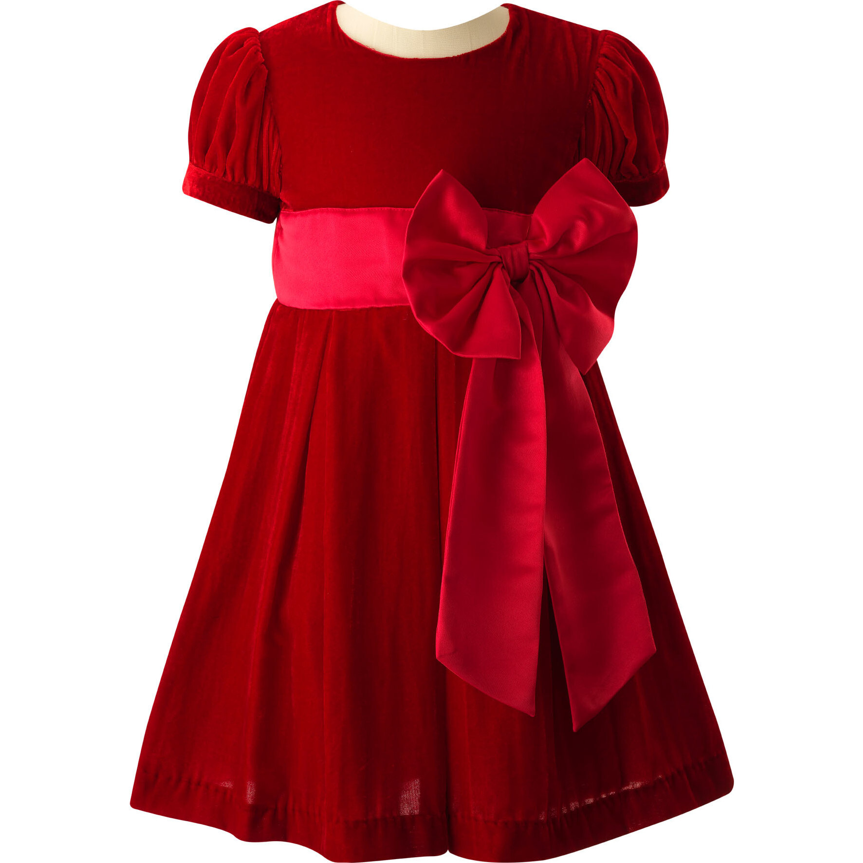 Red crushed velvet dress online