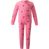 Candy Cane Elastic Cuff Long Sleeve Jersey Pajamas, Pink - Pajamas - 1 - thumbnail