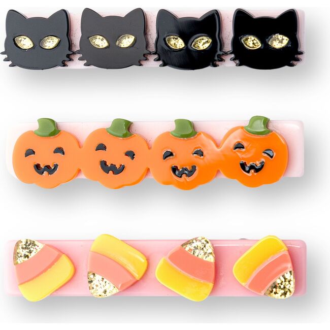 Cat Candy Corn & Pumpkin Alligator Clips