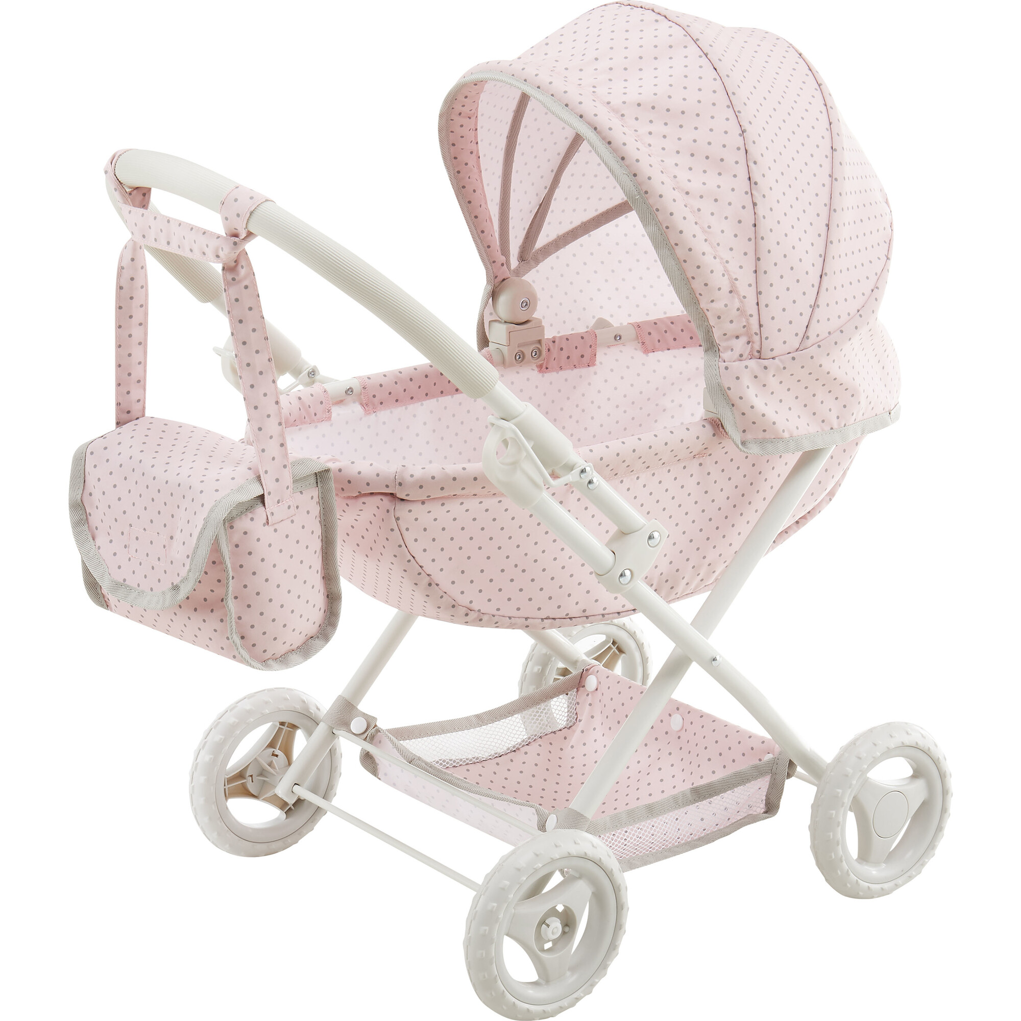 Olivia's Little World Baby Doll Pram, Pink/Gray - Doll Accessories - 1