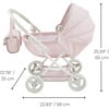 Olivia's Little World Baby Doll Pram, Pink/Gray - Doll Accessories - 6