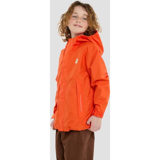 Chip Rain Jacket, Red Orange - Raincoats - 2