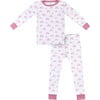 Toddler Bamboo Pajamas, Pink Rainbow - Pajamas - 1 - thumbnail