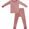 Toddler Bamboo Pajamas, Dusty Rose - Pajamas - 1 - thumbnail