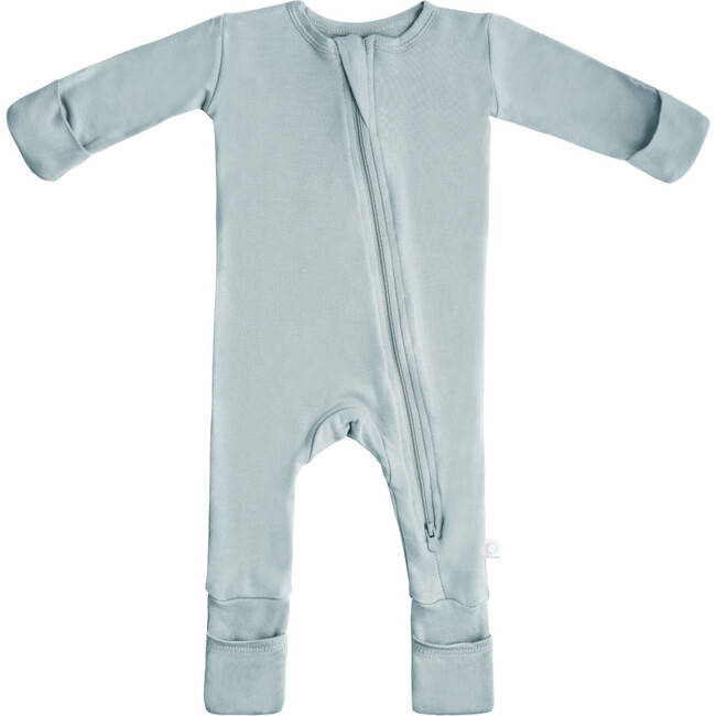 Baby Bamboo Pajamas w/ DreamCuffs®, Slate - Footie Pajamas - 1